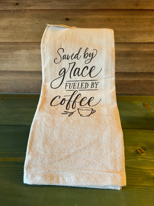 Saved by Grace.... Tea Towel