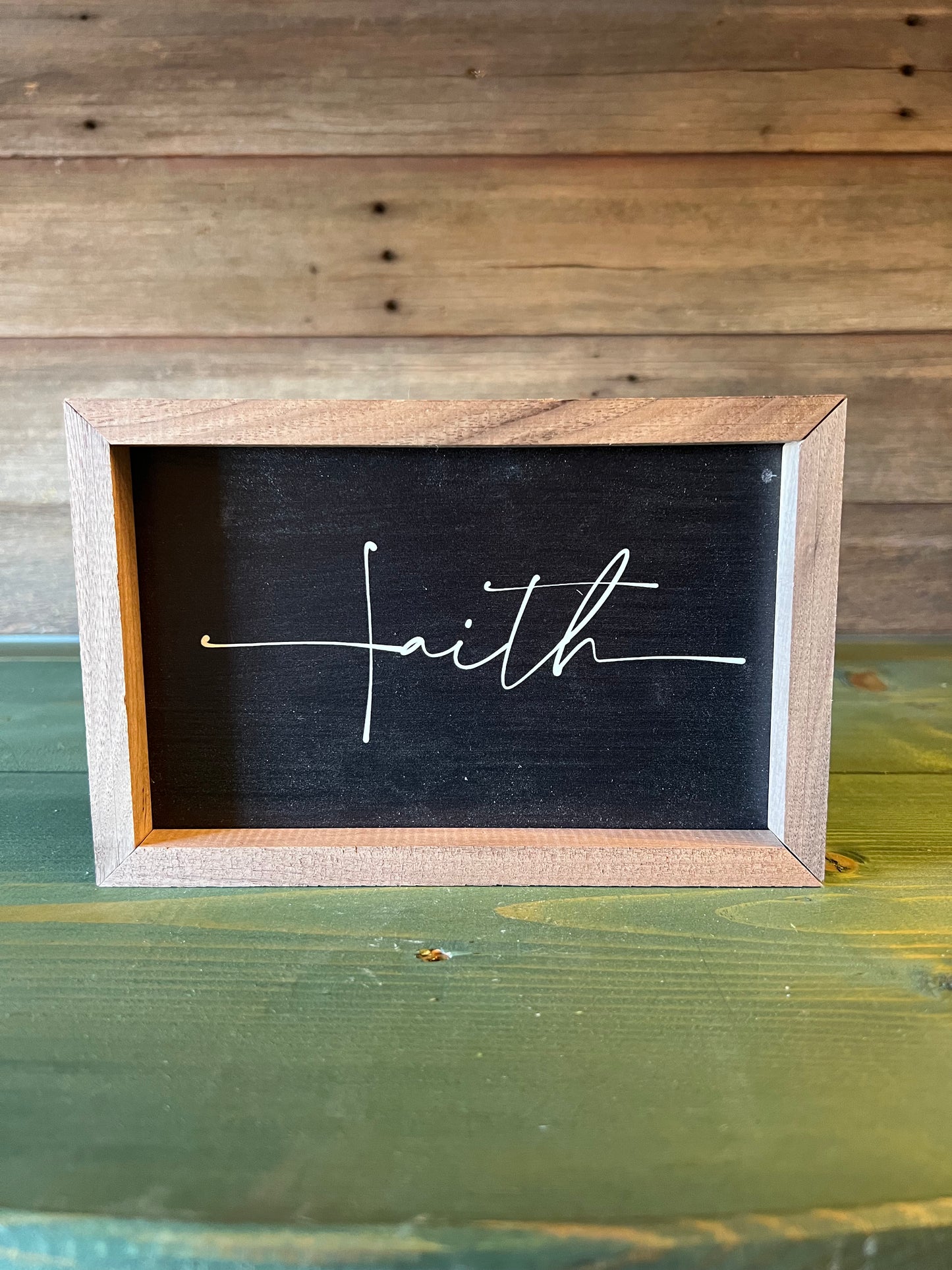 Faith Script Plaque
