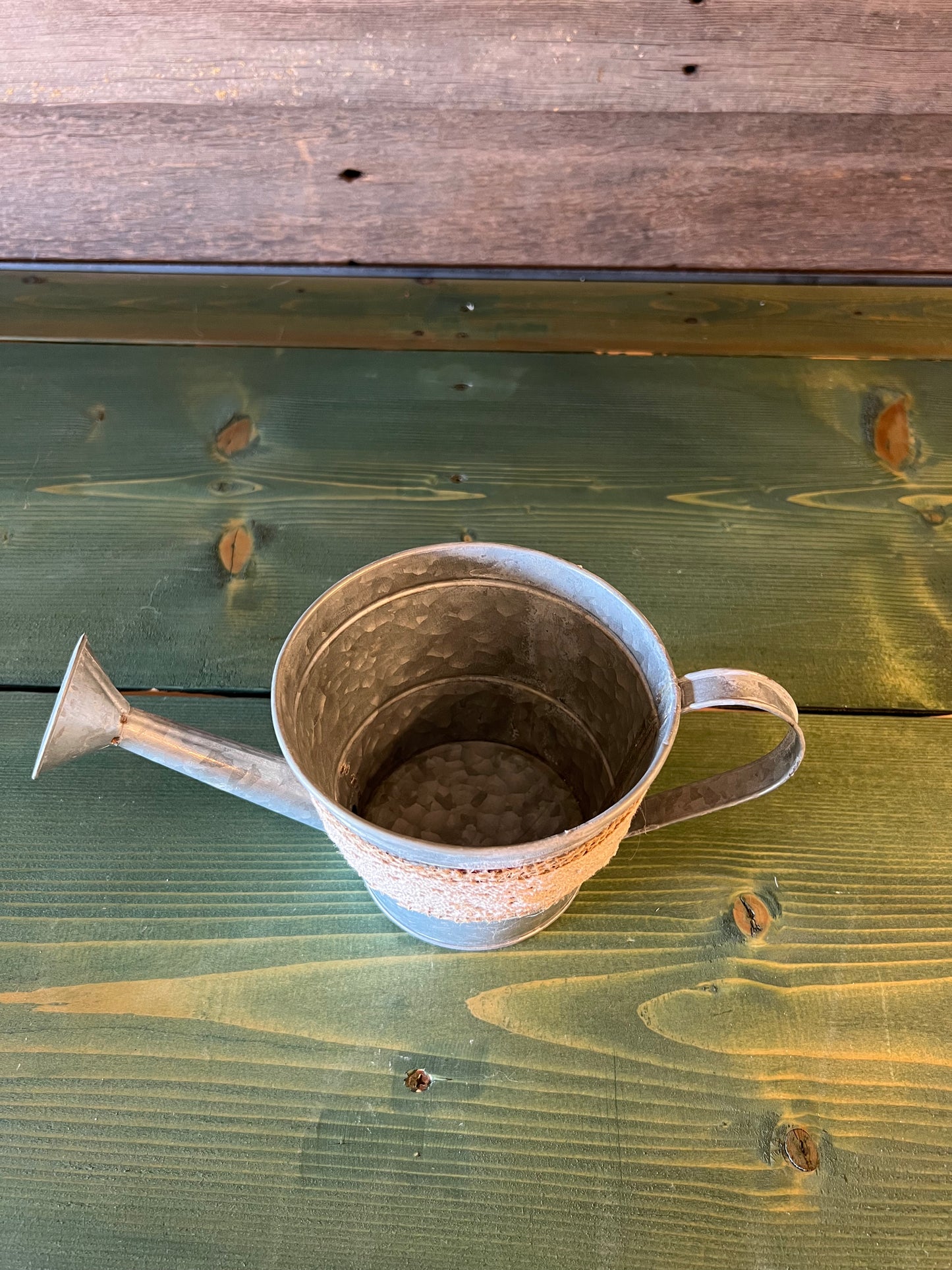 Burlap Lace Watering Can (Sm)