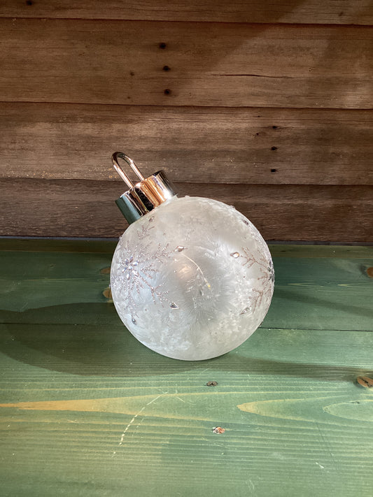 Glass Snowflake Ornament