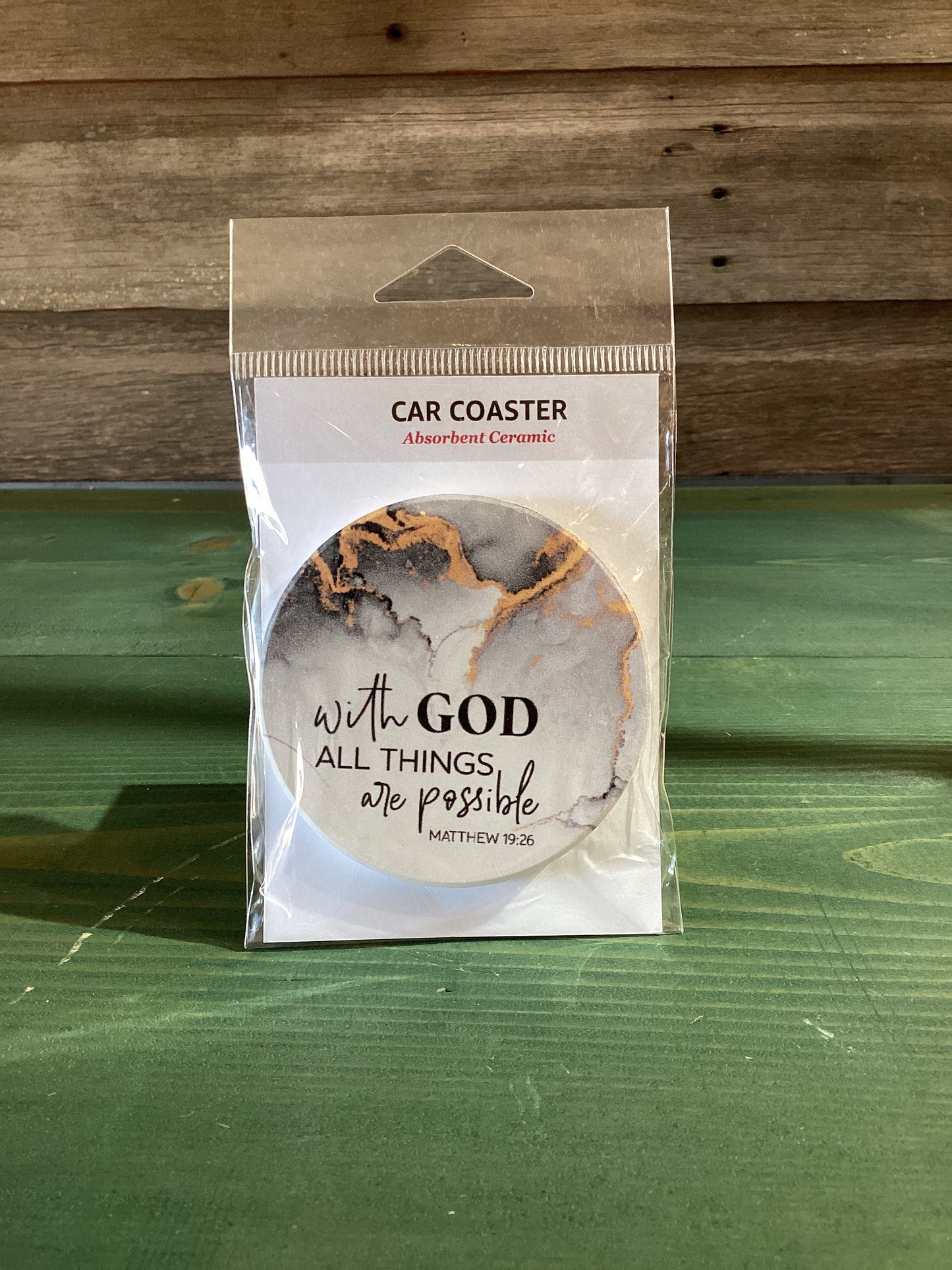 Car Coaster “With God All…”