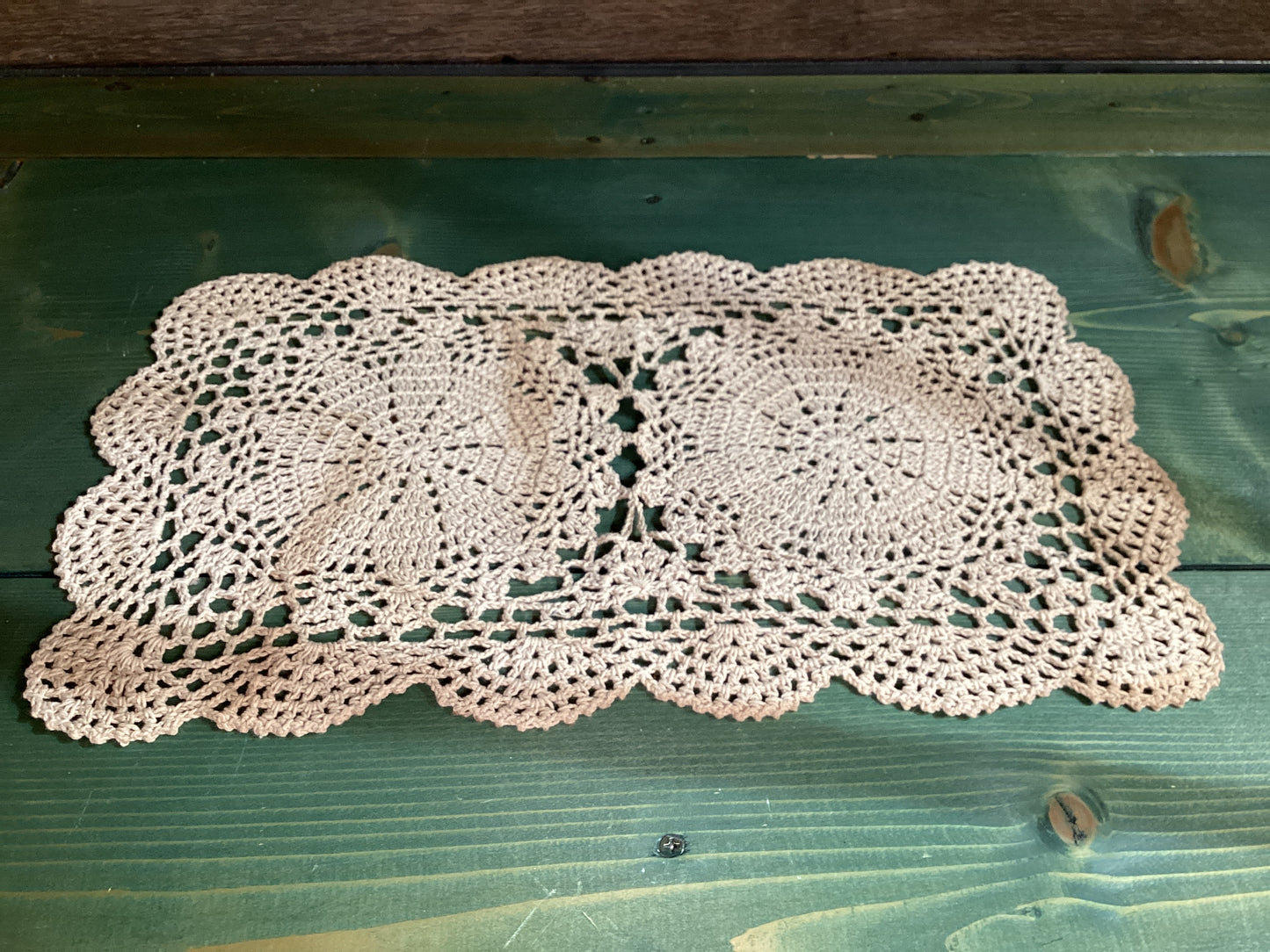 Tea Stained Rectangle Doily (lg)