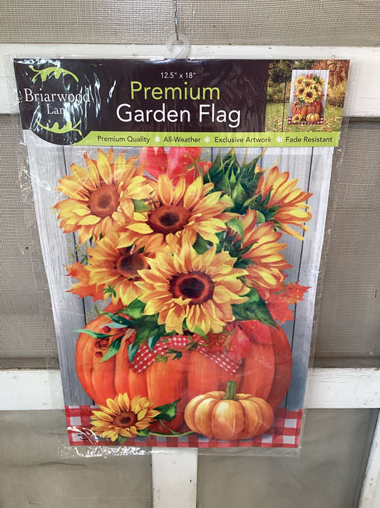 Garden Flag Sunflowers in Pumpkin
