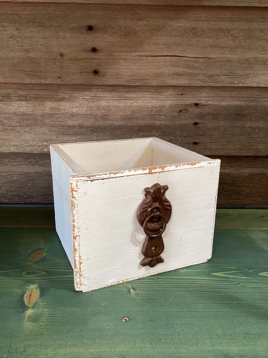 White Drawer w/ Antique Handle