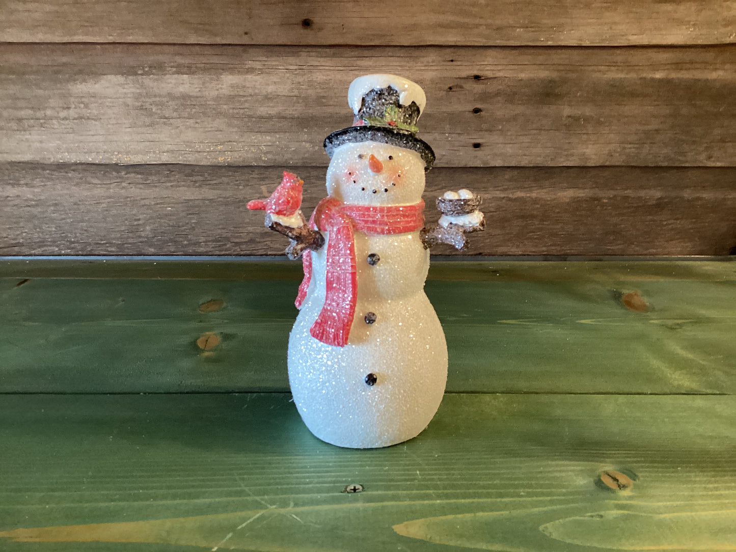 Mr./Mrs. Resin Snowmen w/ Cardinal