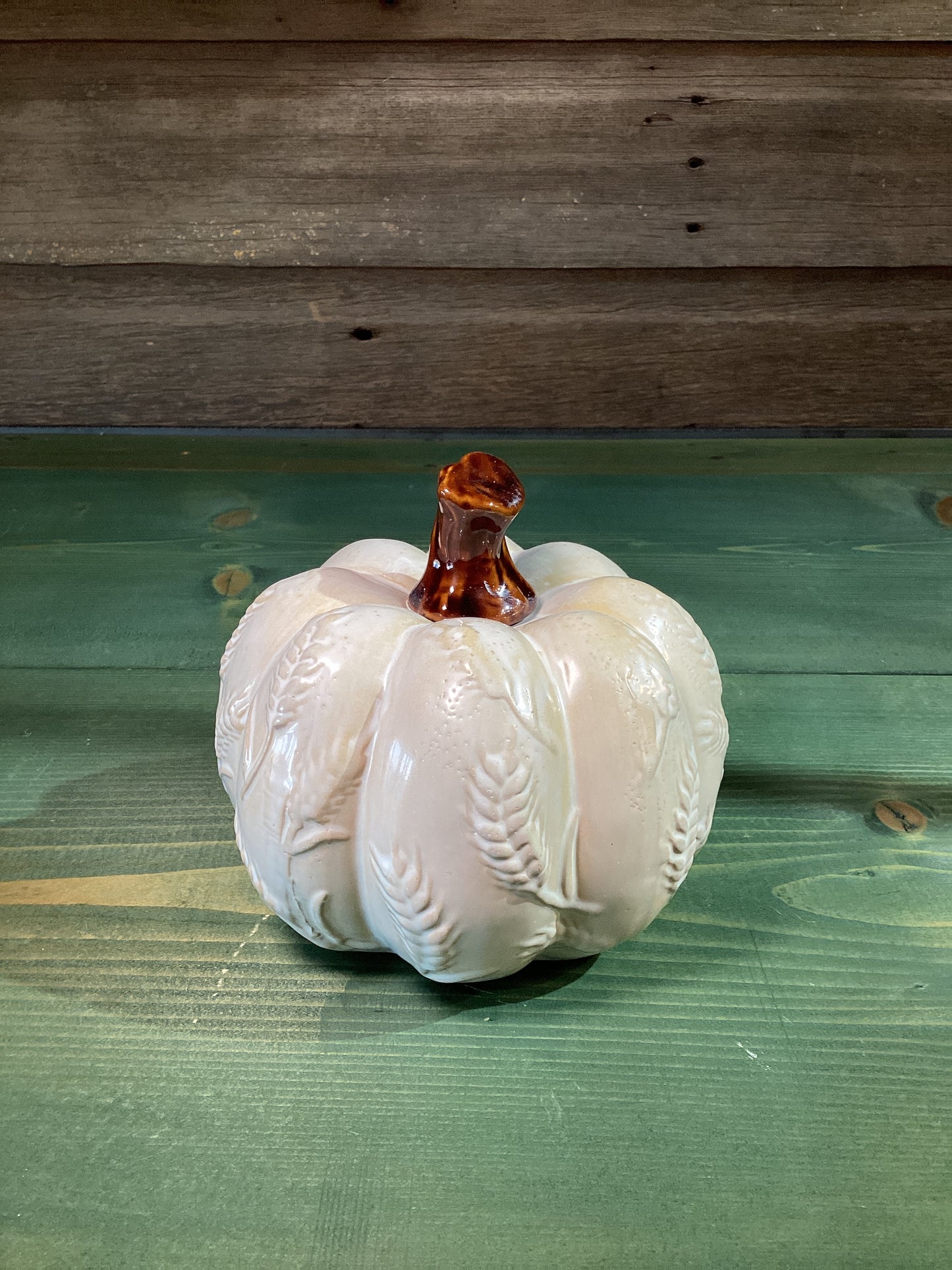 Off White Ceramic Harvest Pumpkin