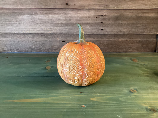 Wooden Carved Pumpkin (sm)