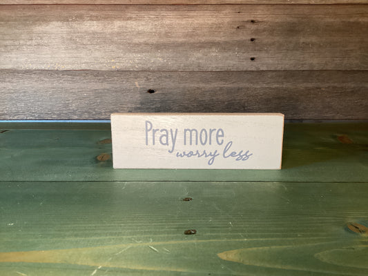Faith God Pray Wooden Block