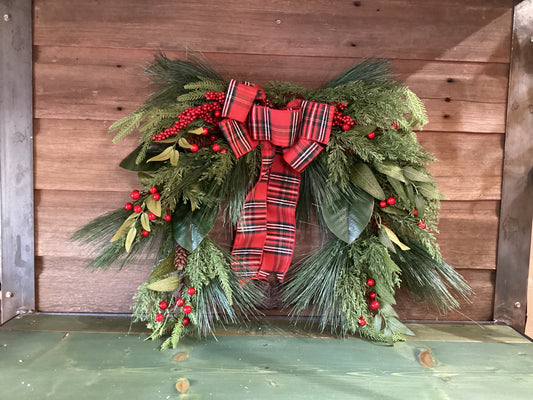 Holly Berry & Bow Wreath