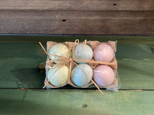 Colored Easter Eggs in Carton