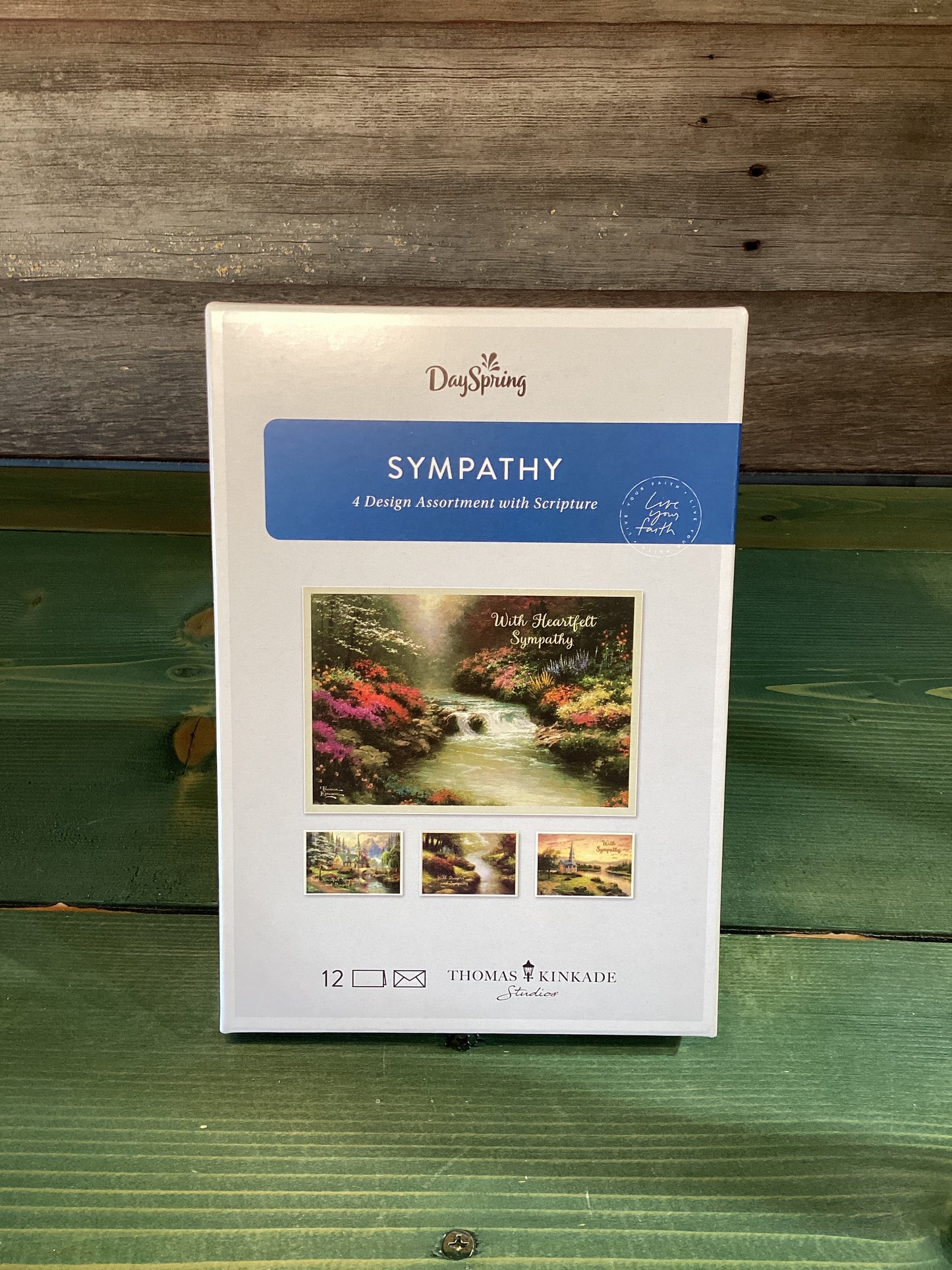 Box Cards Sympathy Waterfall Thomas Kinkade