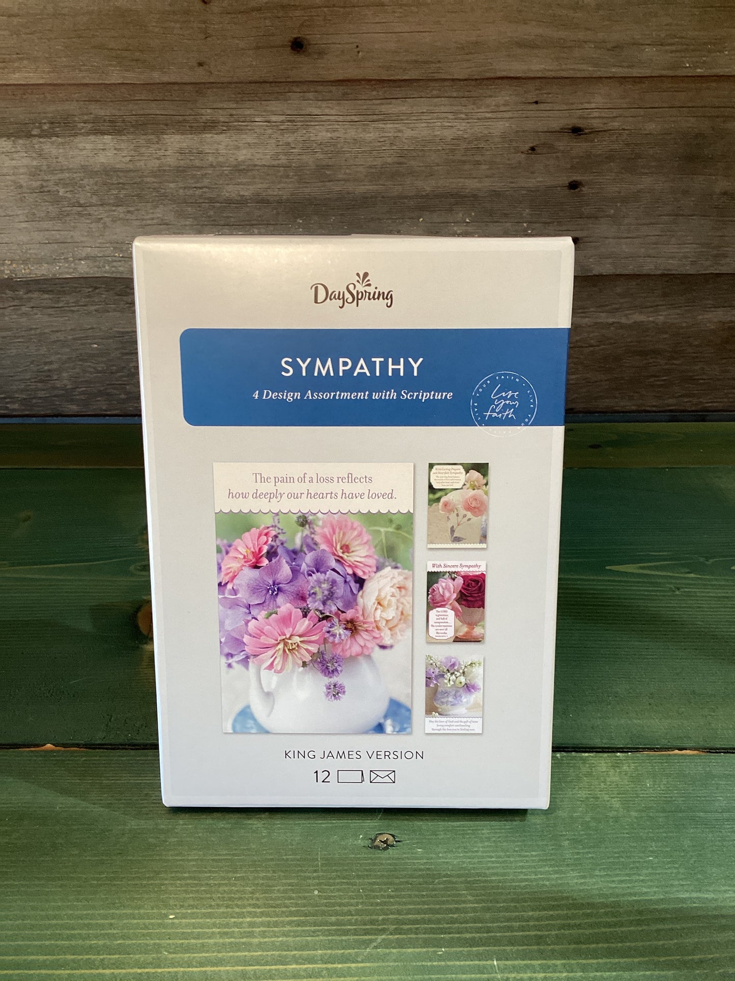 Box Cards Sympathy Florals in Antique Pitcher