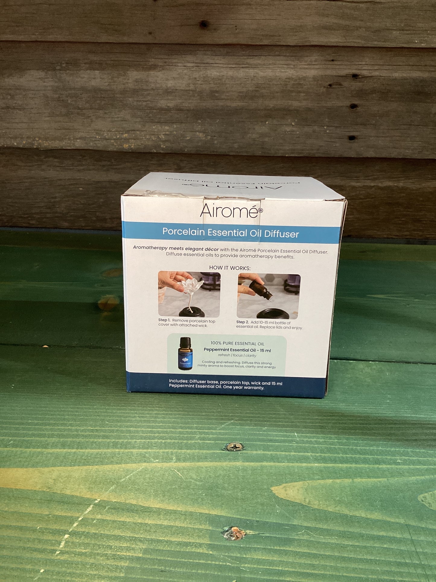 Porcelain Essential Oil Diffuser Cactus + Peppermint Oil