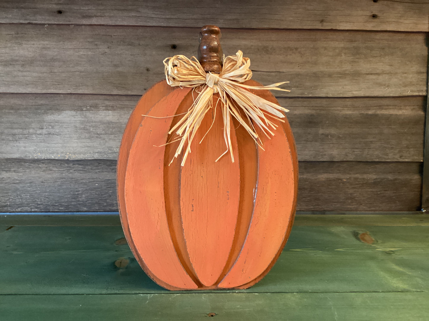 Wood Layered Pumpkin Orange (med)