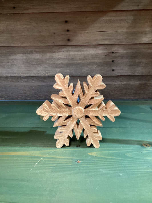 Mango Wood Snowflake (sm)
