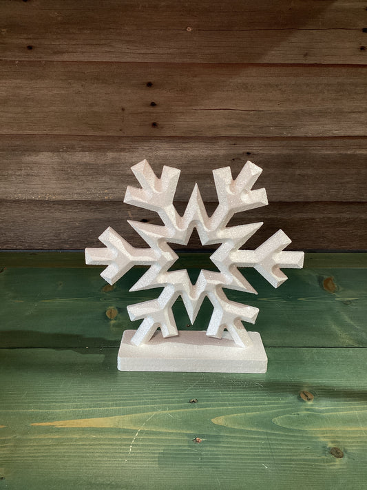 Glitter Snowflake on Base (sm)