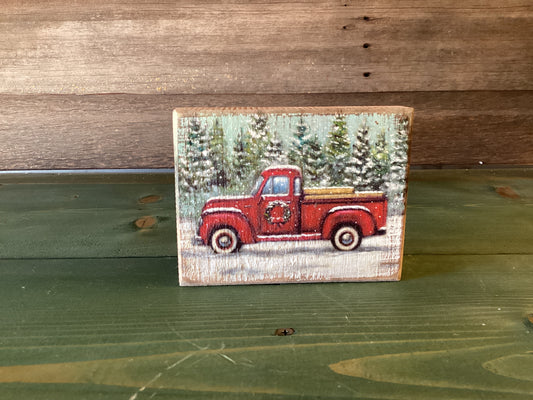 Red Truck Winter Block