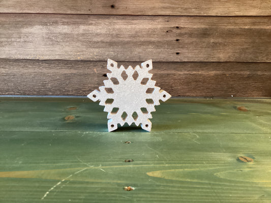 Wood Snowflake Sitter