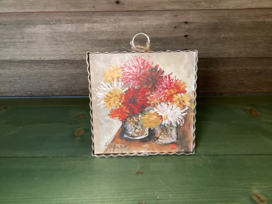 Gallery Rosie’s Jars of Zinnias
