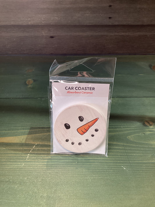 Car Coaster Snowman
