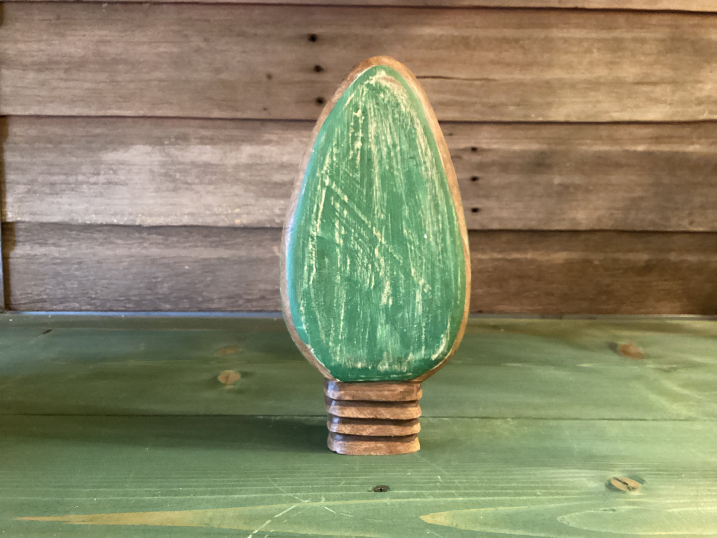 Wooden Christmas Light Bulb