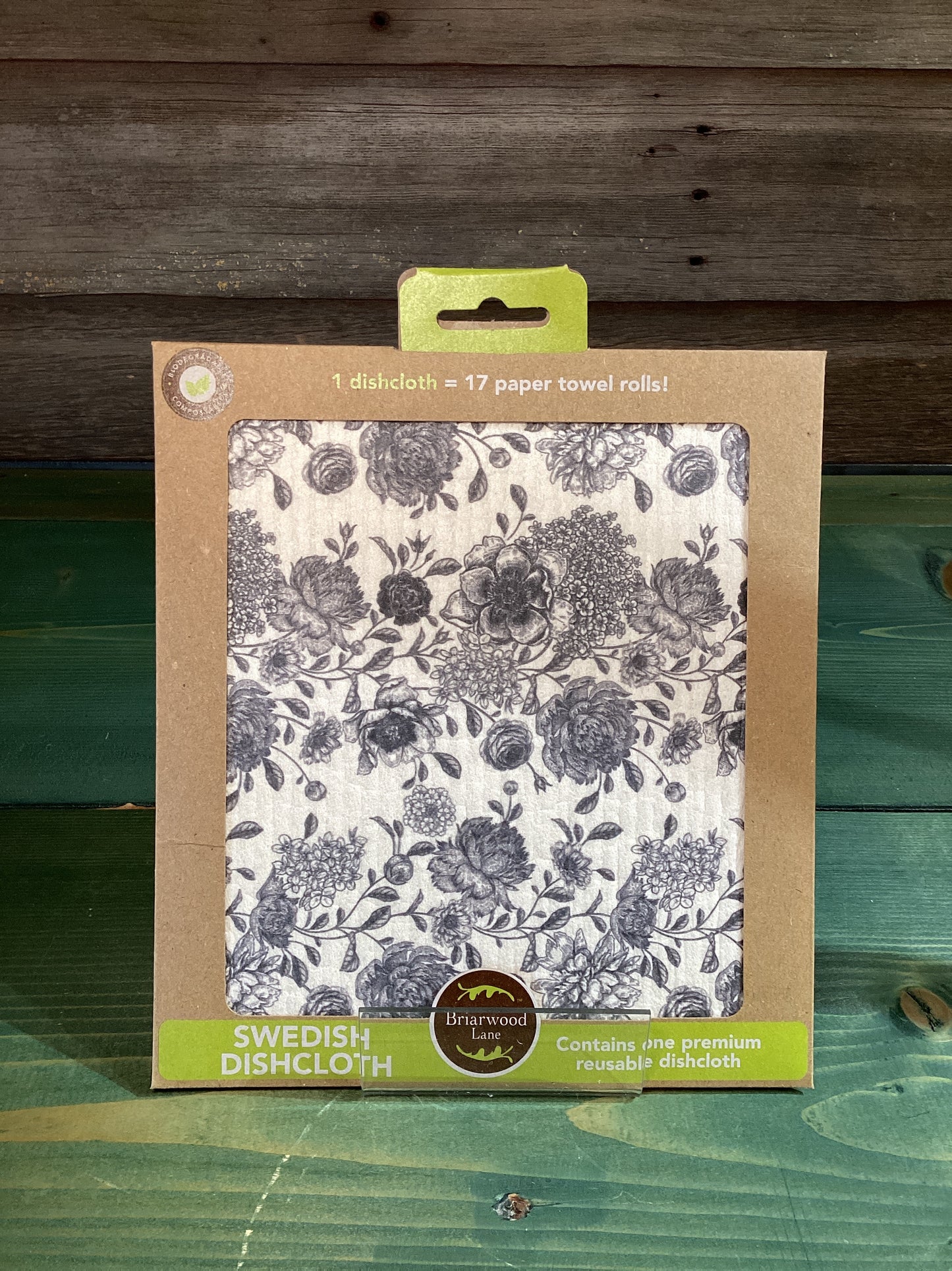 Swedish Dishcloth Woodcut Floral