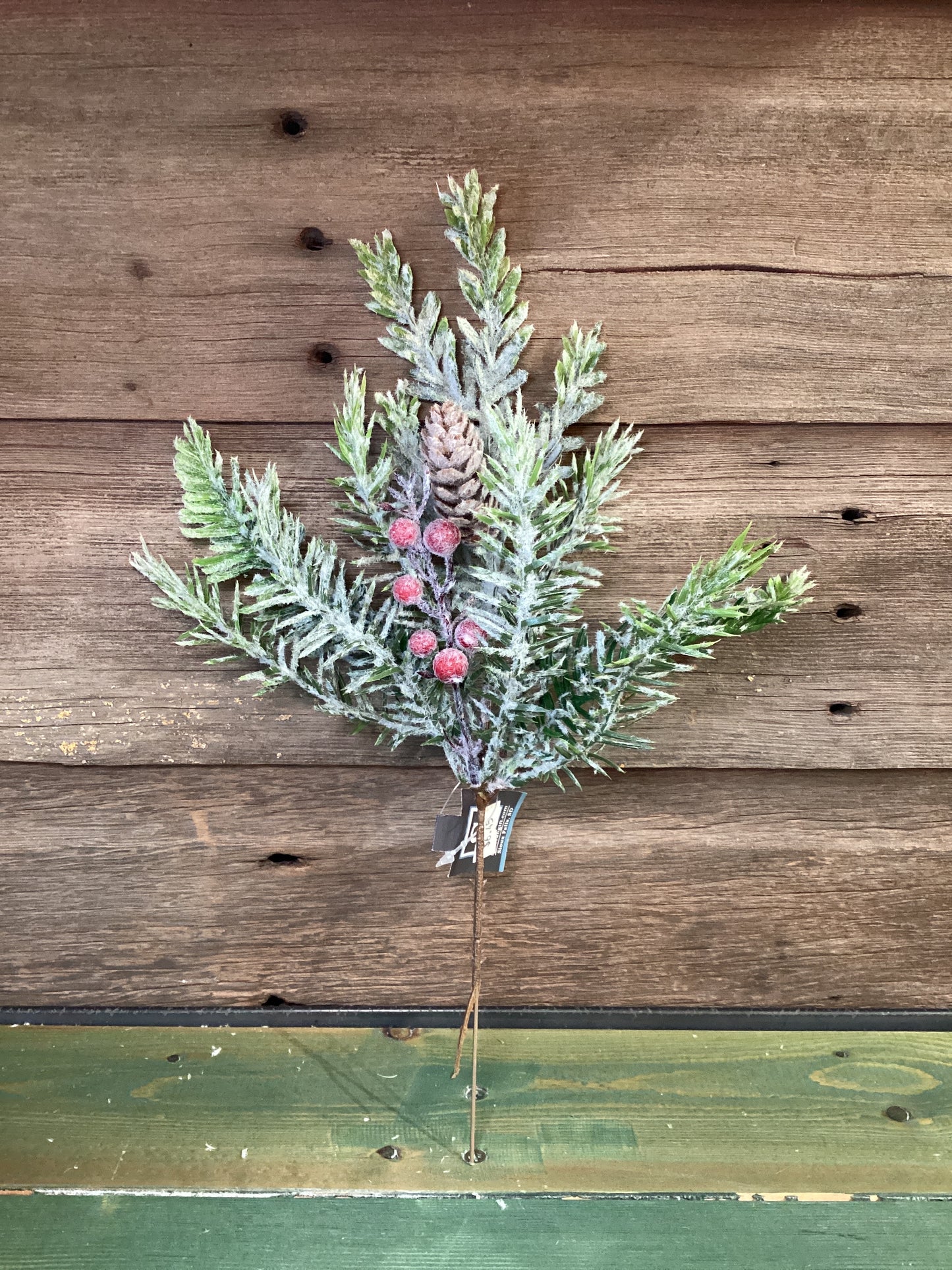 Sullivans Frosted Pine Pick w/ Berries