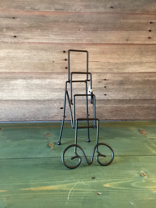 3 Tier Black Iron Plate Stand