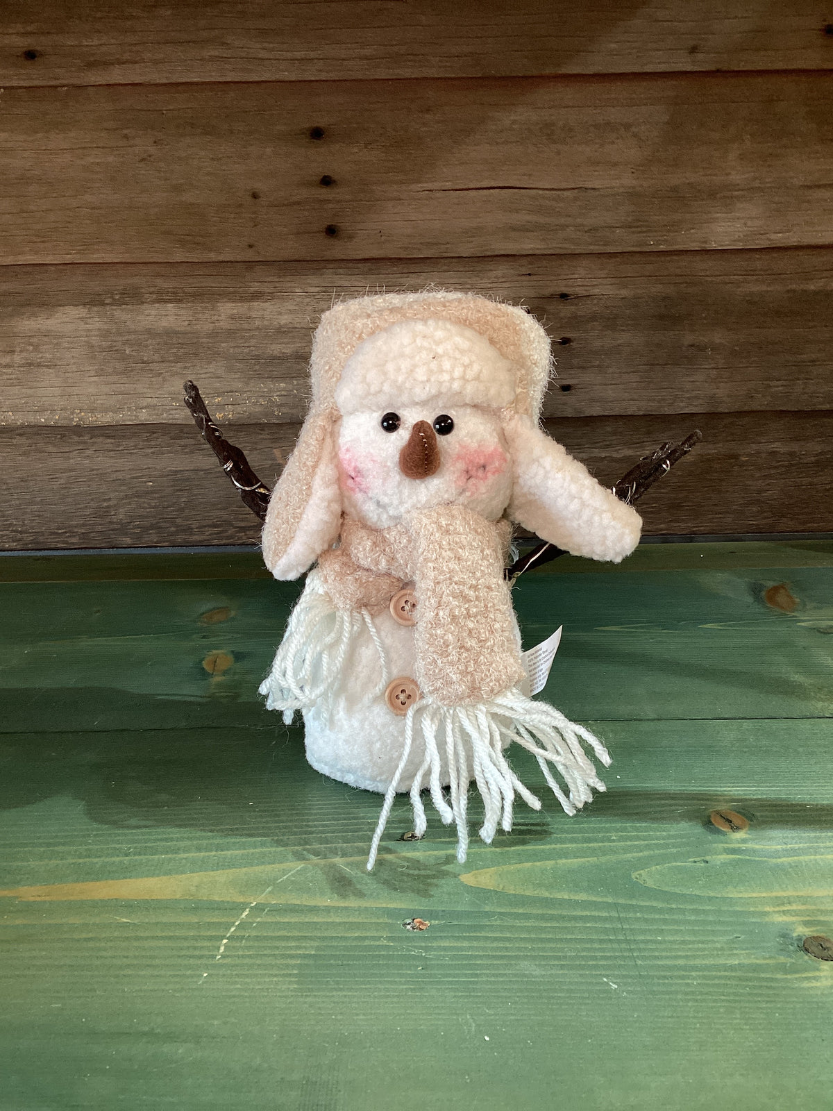 Fuzzy Neutral Snowman w/ LED Arms