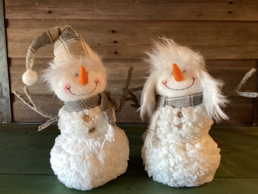 Plush Mr./Mrs. Snowmen