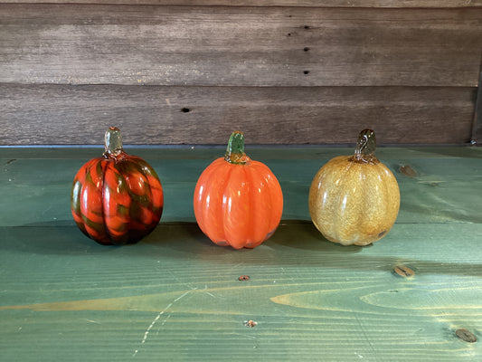 Glass Mini Harvest Pumpkins