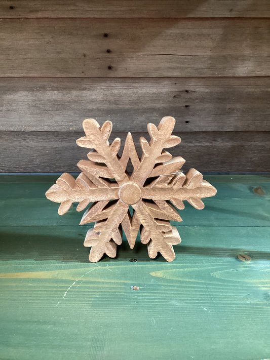 Mango Wood Snowflake (med)