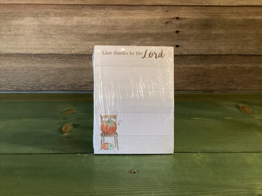 Magnetic Notepad Give Thanks to the Lord