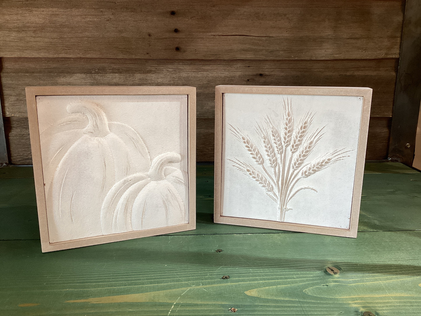 Fall Wood Framed Embossed Art
