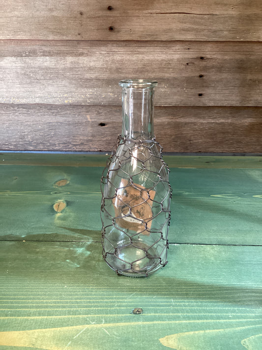 Chicken Wire Glass Vase (lg)