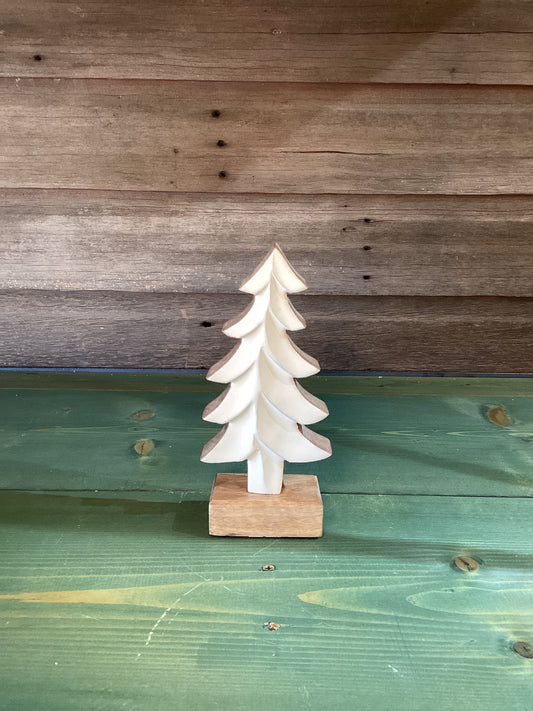 Enamel/Wood White Tree (sm)