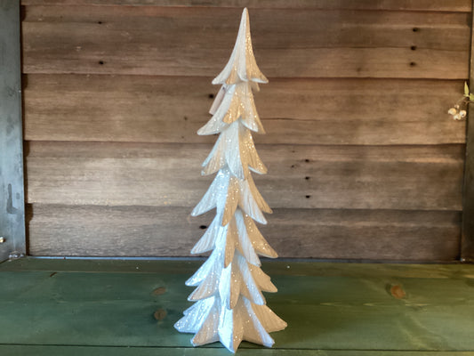 Resin Holiday Thin White Tree (sm)