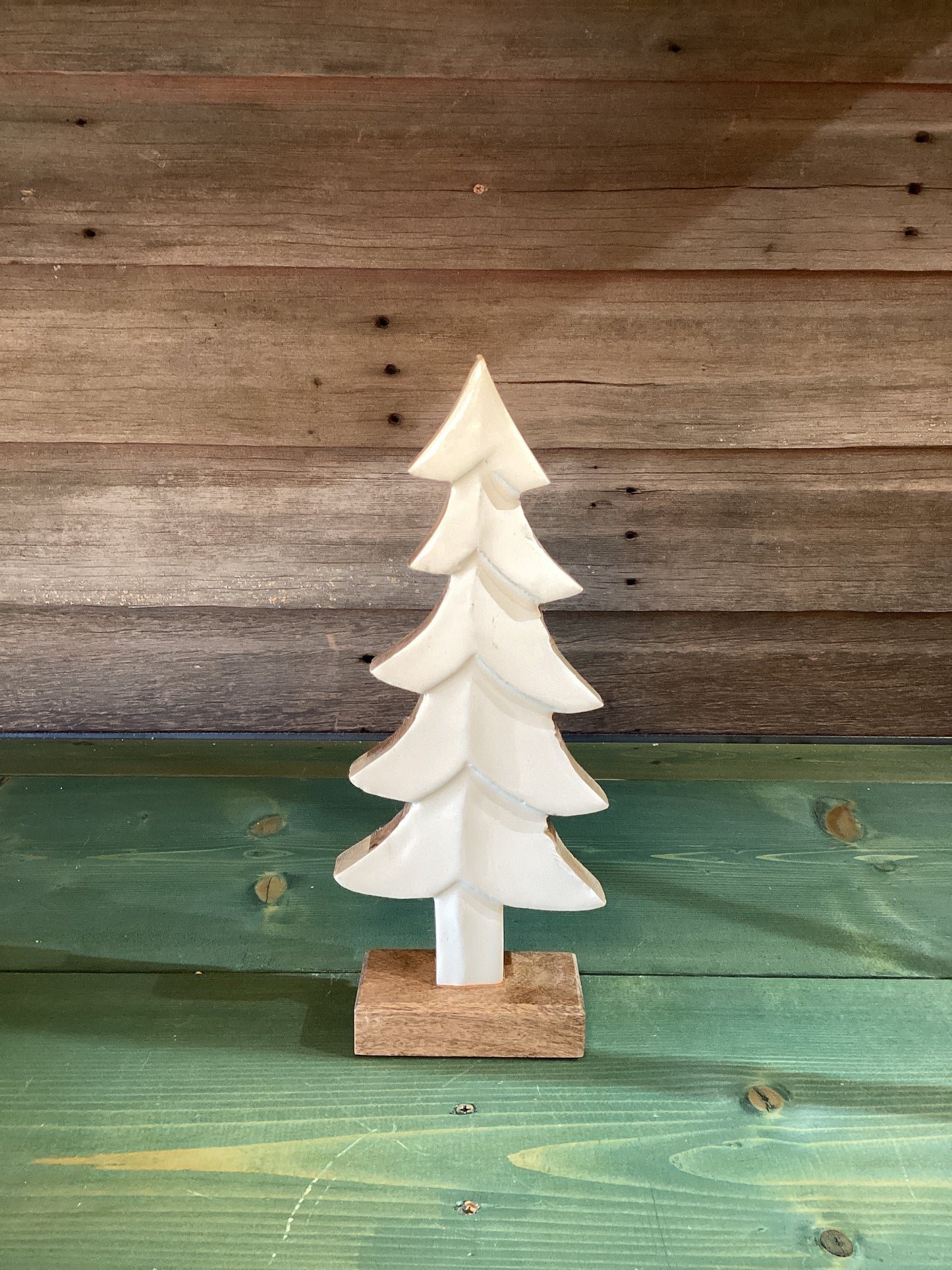 Enamel/Wood White Tree (med)