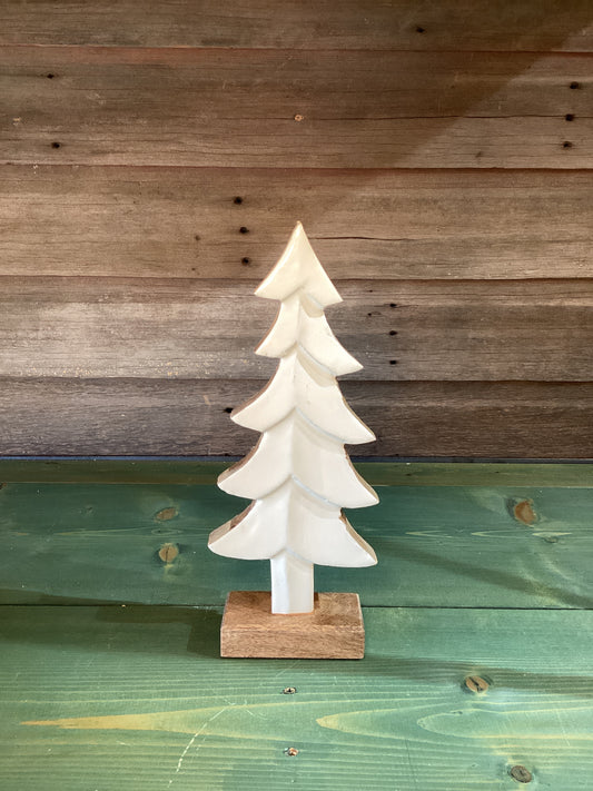 Enamel/Wood White Tree (med)