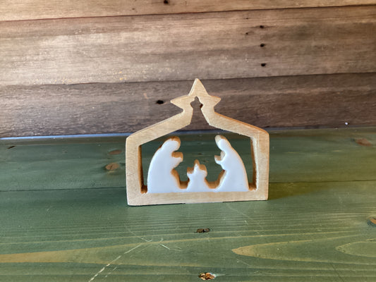 Wooden/Enamel Nativity Cutout