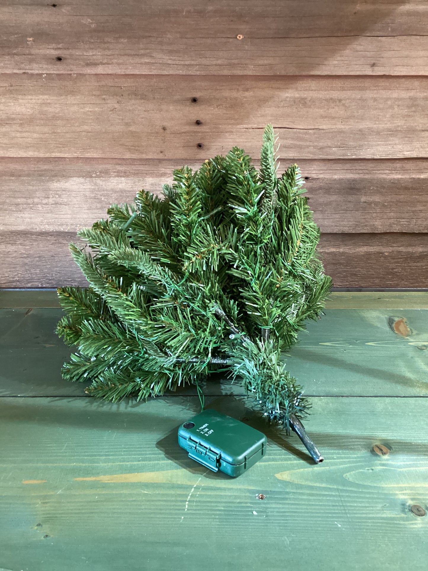 Pine Porch Pot Toppers w/ Lights