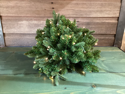 Pine Porch Pot Toppers w/ Lights