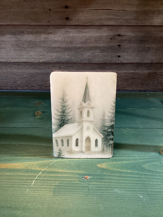 Snowy Forest Block w/ Church