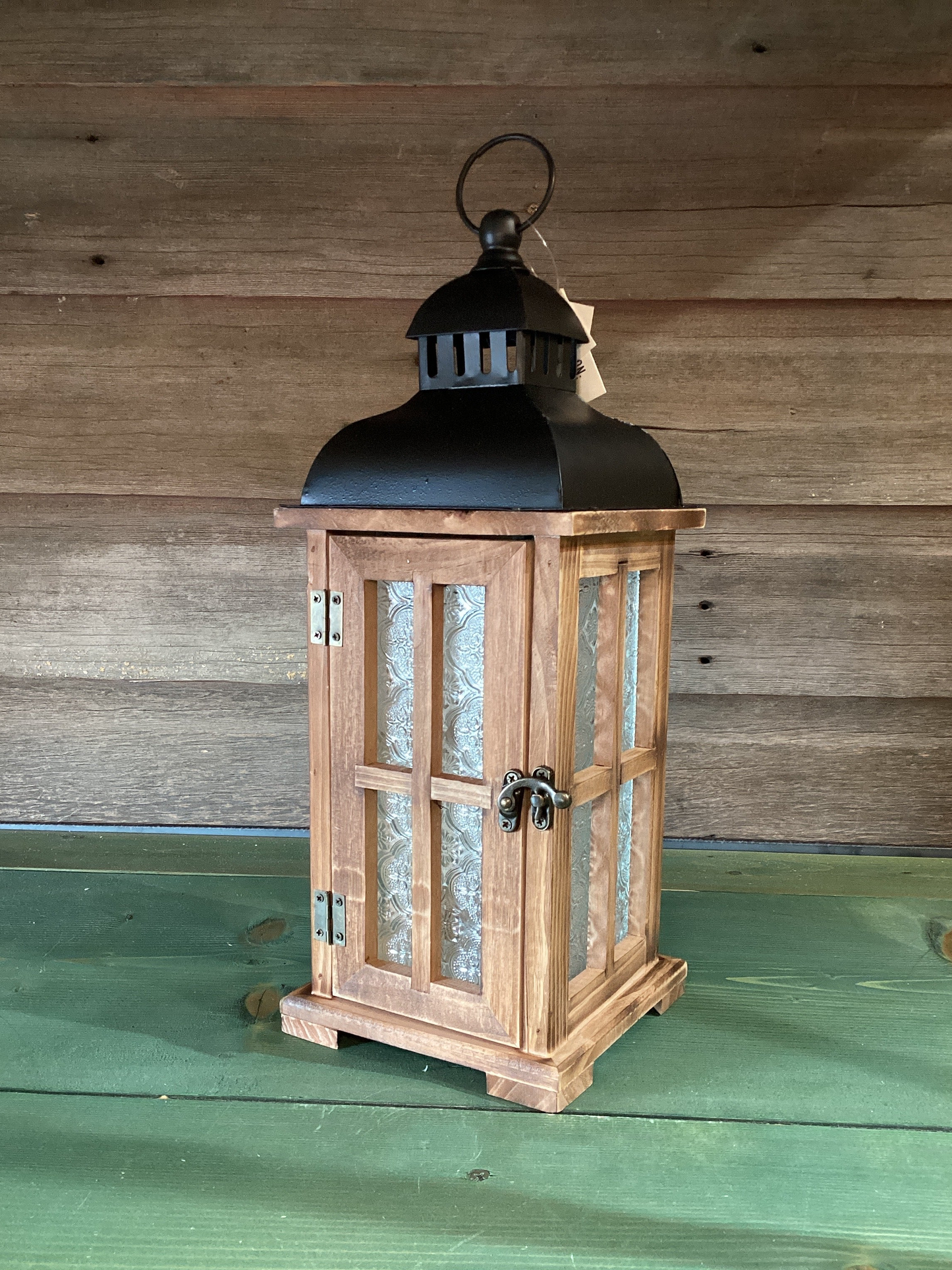 Frosted Glass Wood Lantern (small)