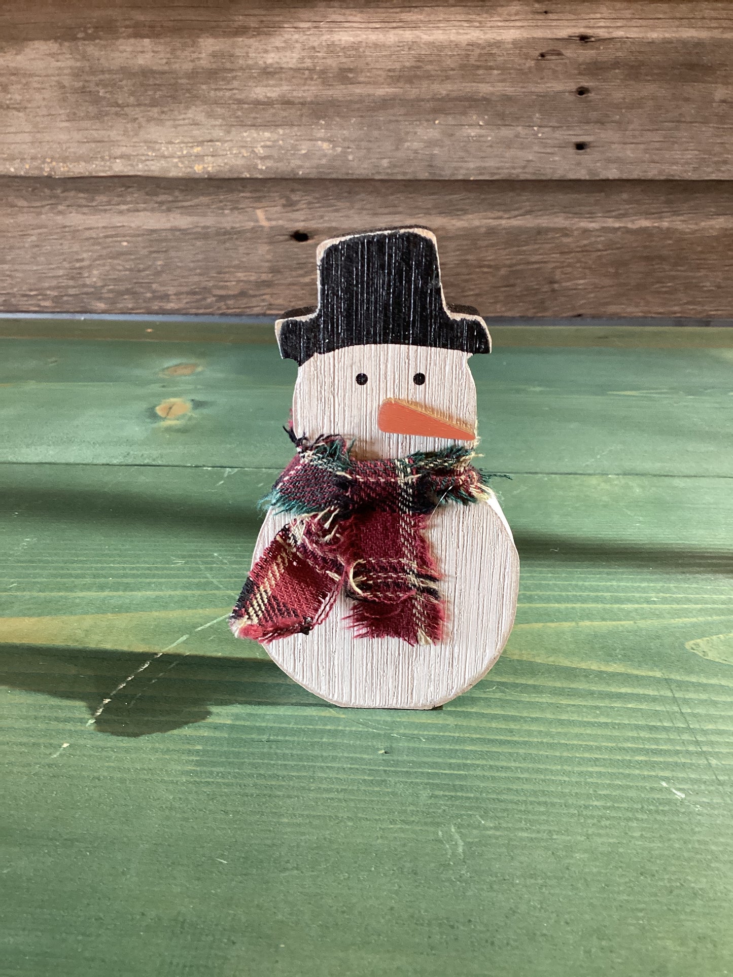 Mini Wooden Snowman
