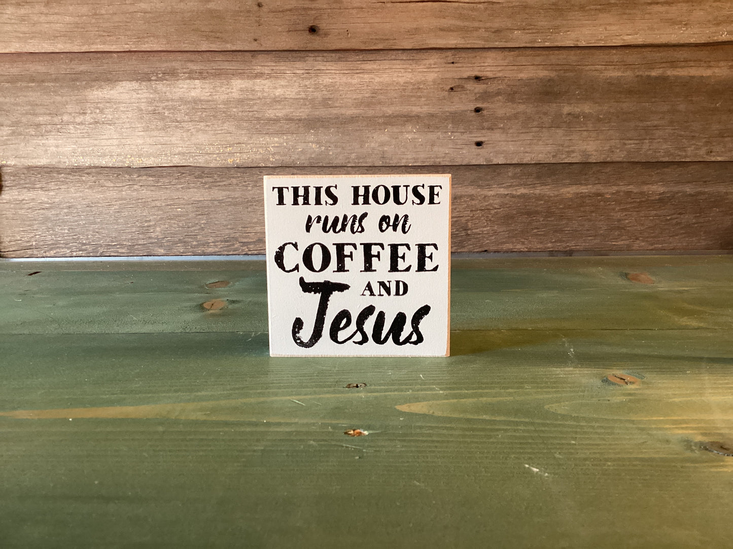 Coffee & Jesus White Block