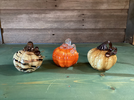 Glass Autumn Pumpkins