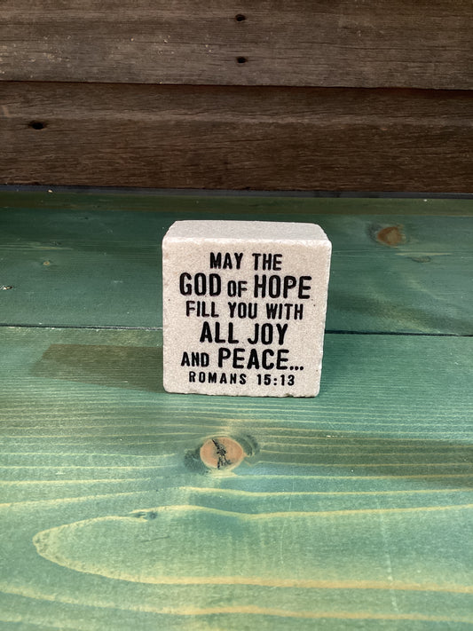 “May The God Of Hope…” Small Block