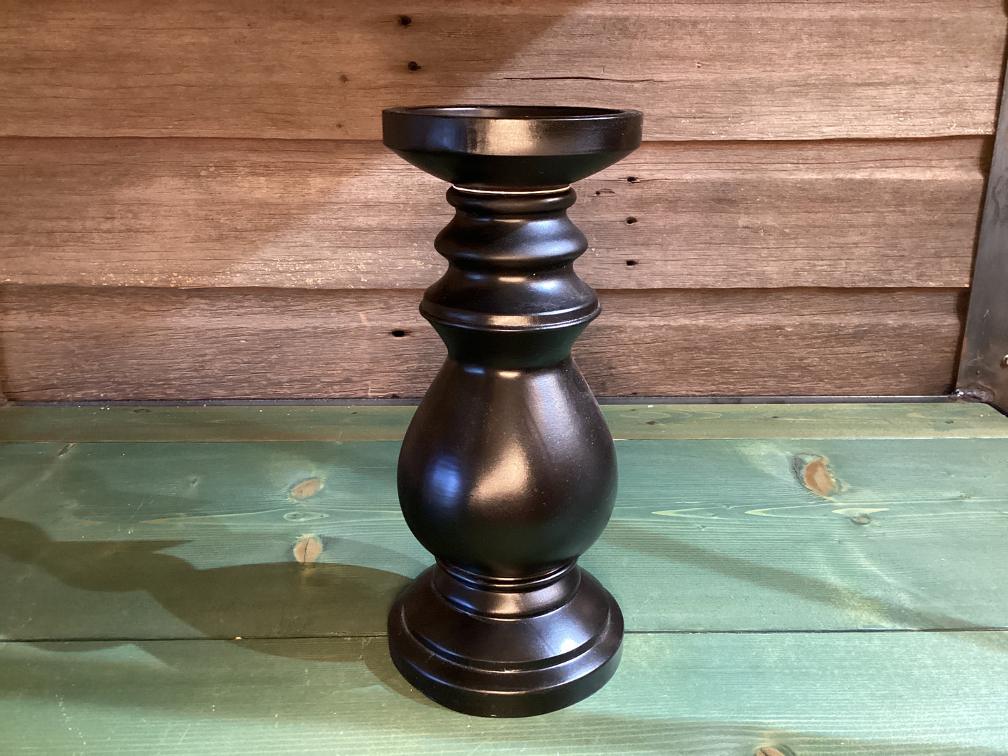 Black Wooden Candlestick (LG)