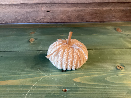 Chenille Mini Cream Pumpkin